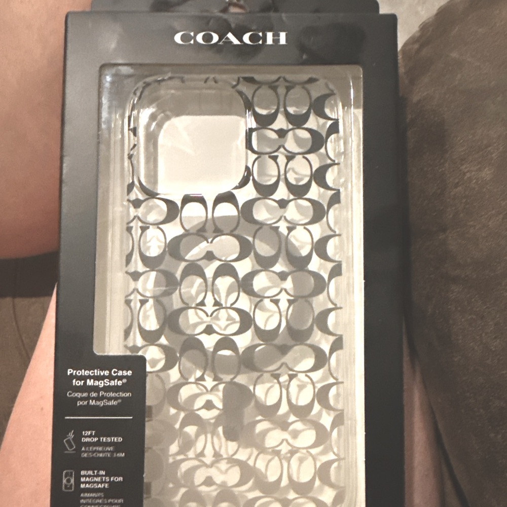 Coach iPhone 15 Pro Max Case – MagSafe® | Clear Signature Design | NEW
